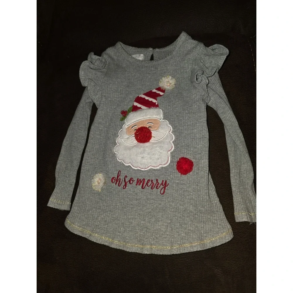 Mud pie oh so merry santa top and leggings holiday‎ Christmas size 24 months 2t